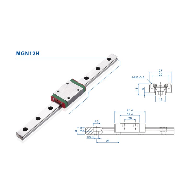 Guía Lineal MGN12 de 12 mm, Ri - Linear Rail Mgn12H Set reseña y precio